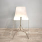 89173 Sgabello Ray-Chair con struttura in metallo e seduta in plastica bianca