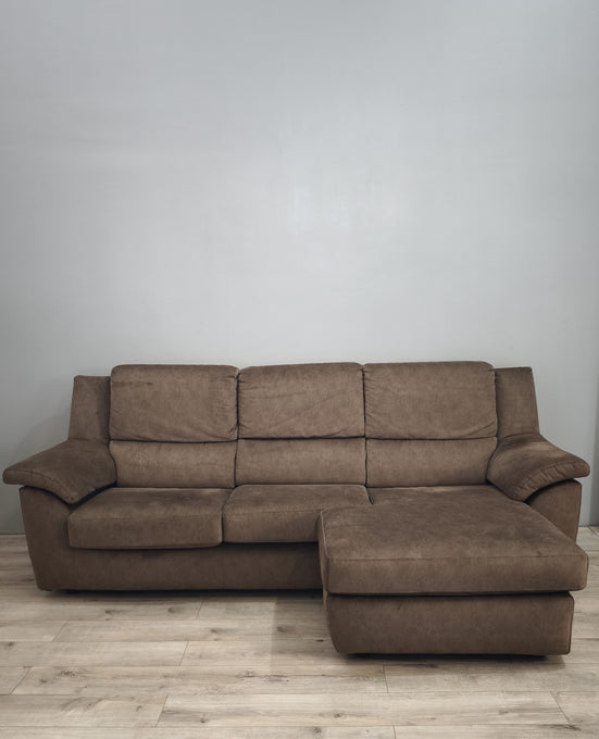 89203 Divano letto 3 posti grigio Poltronesofà con penisola