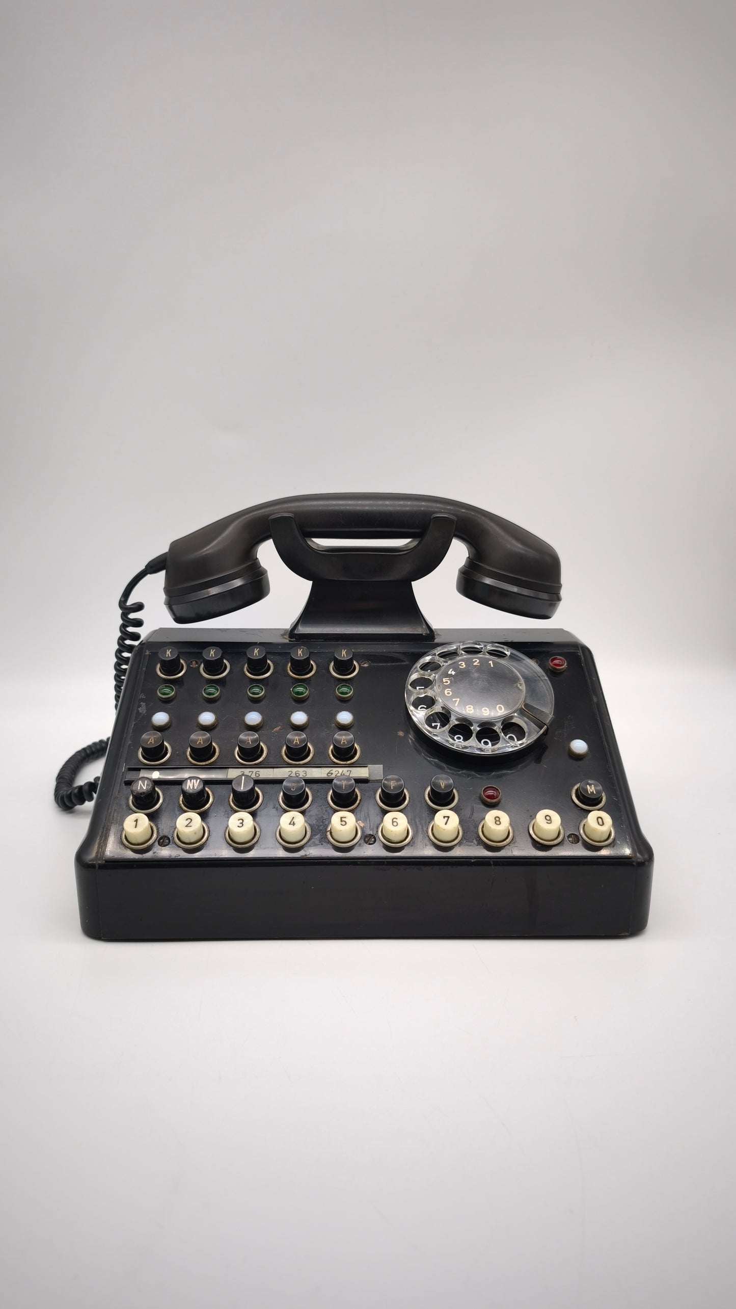89064 Telefono centralino vintage Siemens nero in bachelite