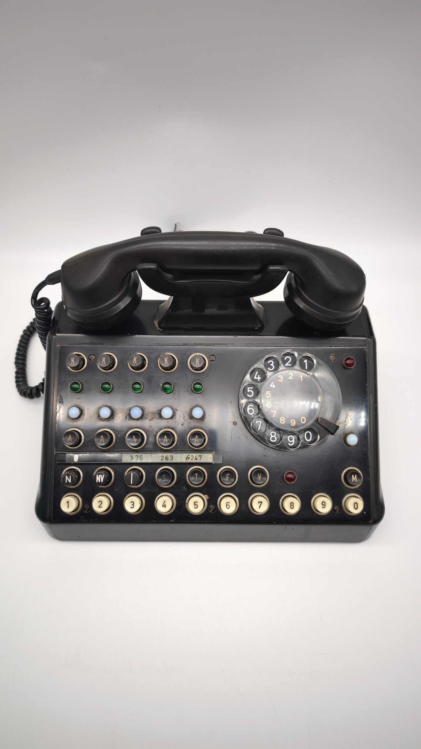89064 Telefono centralino vintage Siemens nero in bachelite