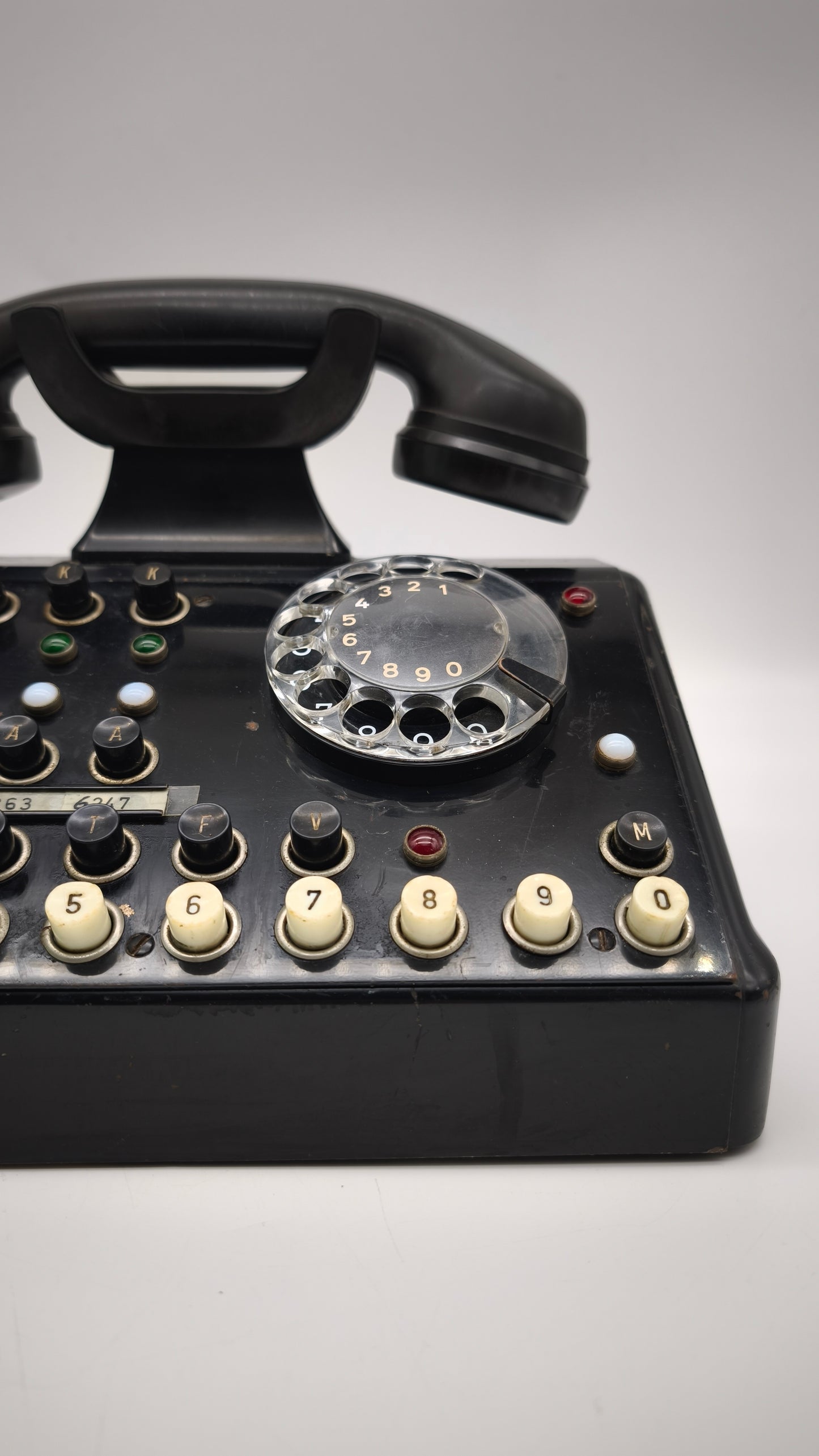 89064 Telefono centralino vintage Siemens nero in bachelite