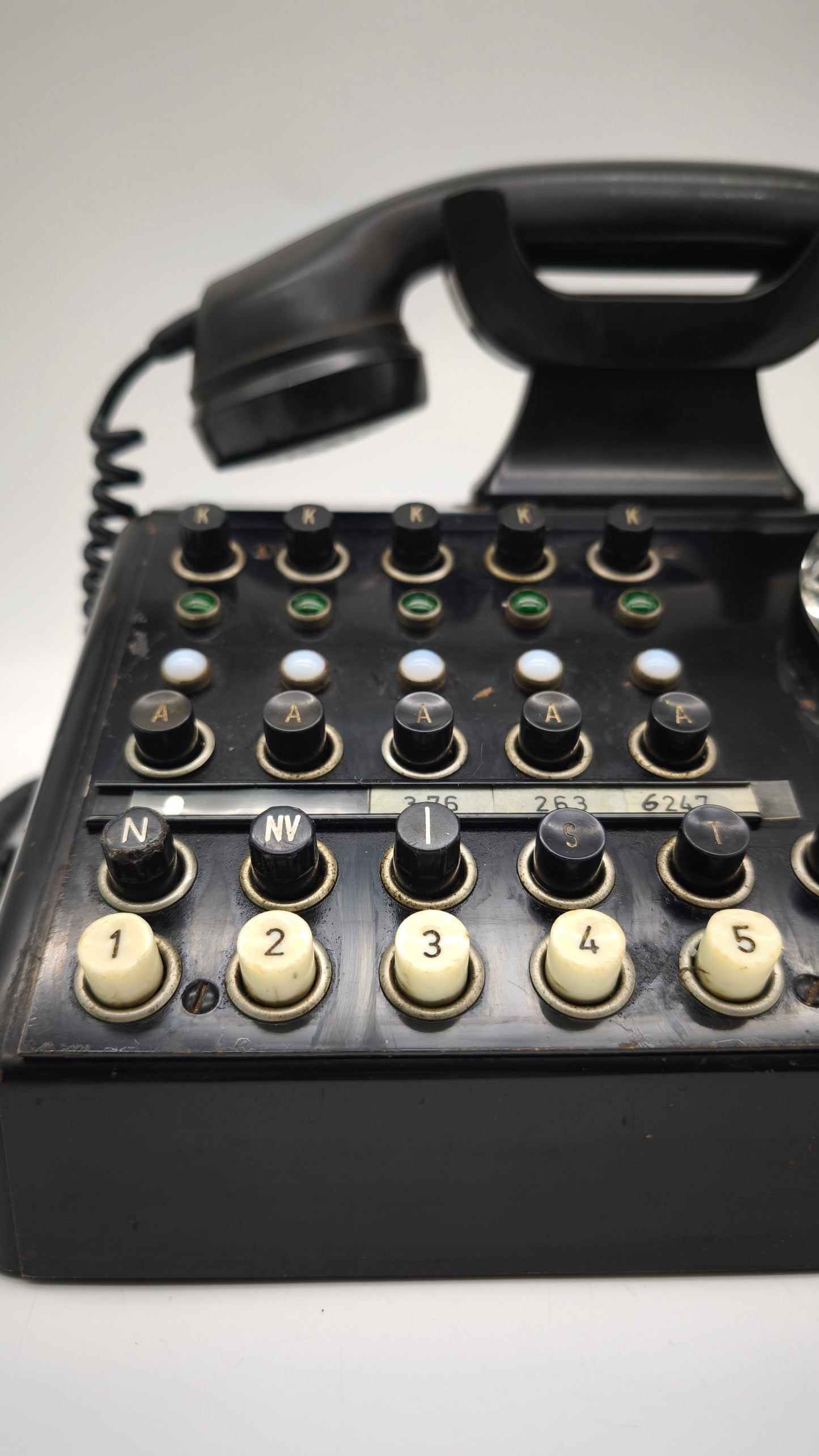 89064 Telefono centralino vintage Siemens nero in bachelite