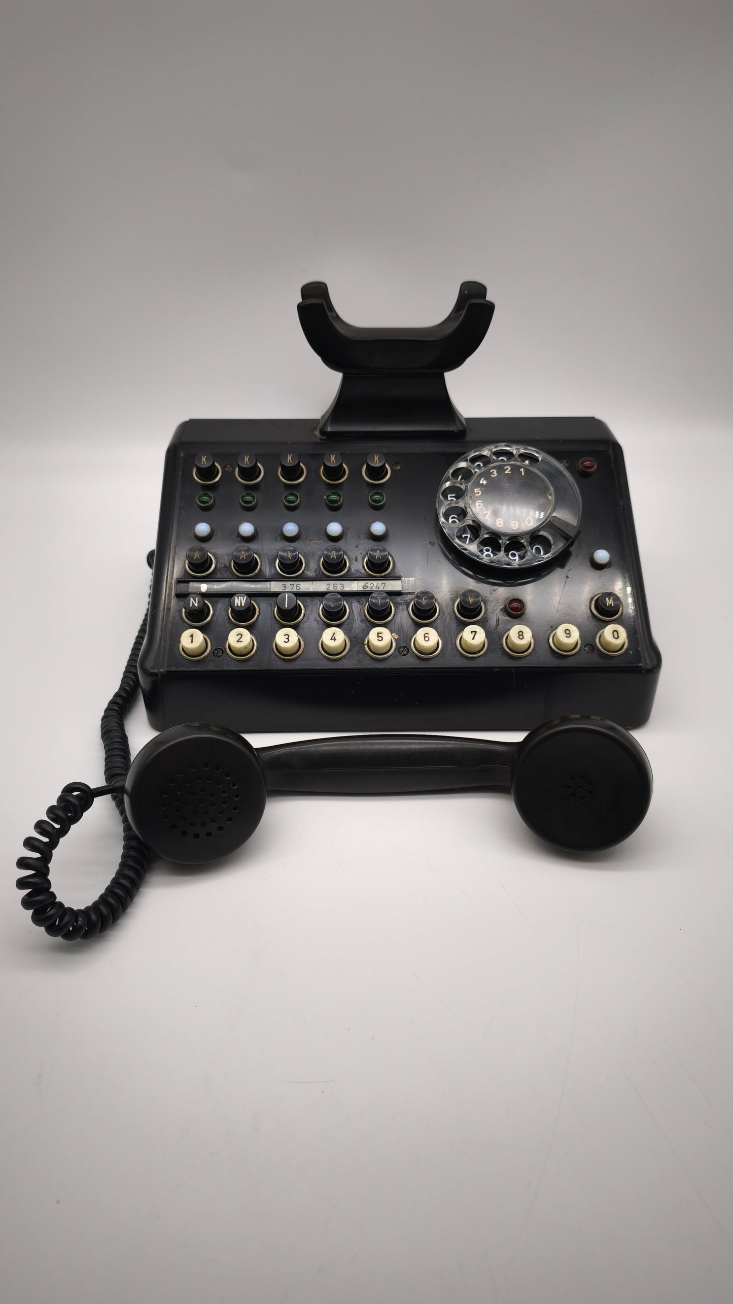 89064 Telefono centralino vintage Siemens nero in bachelite