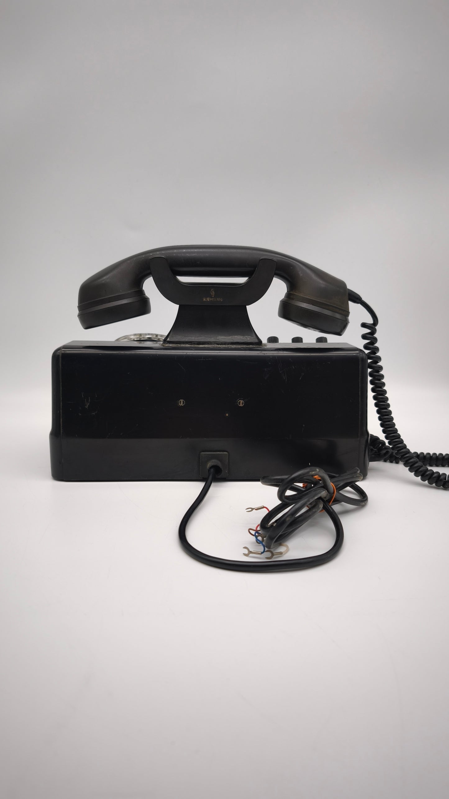 89064 Telefono centralino vintage Siemens nero in bachelite