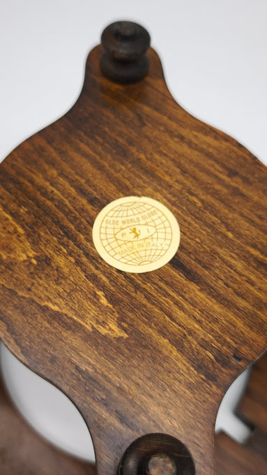 88978 Piccolo mappamondo stile antico con supporto in legno