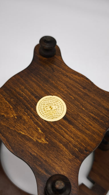 88978 Piccolo mappamondo stile antico con supporto in legno