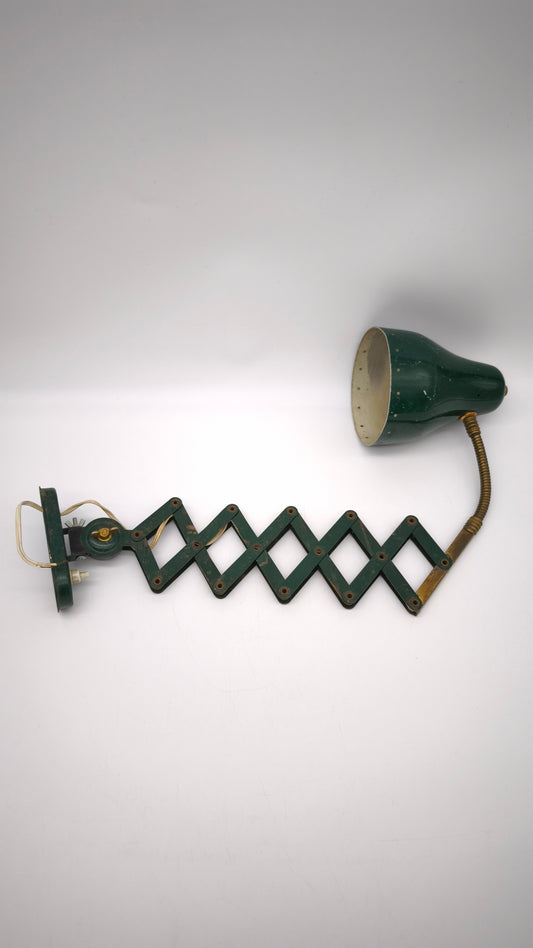 89020 Lampada a soffietto vintage in ferro verde