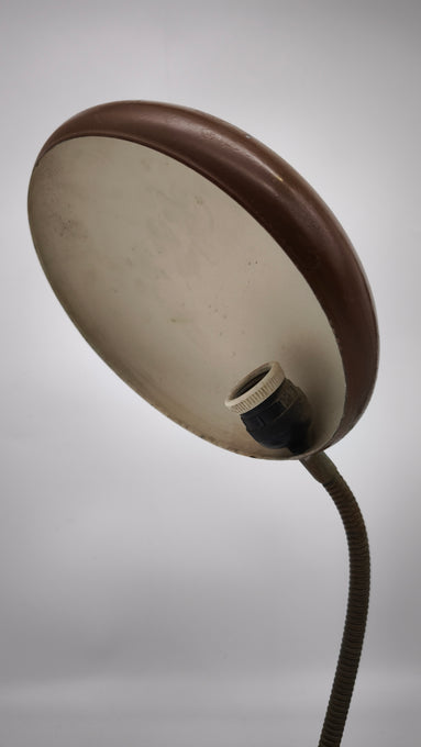 89021 Lampada da tavolo vintage marrone in ferro
