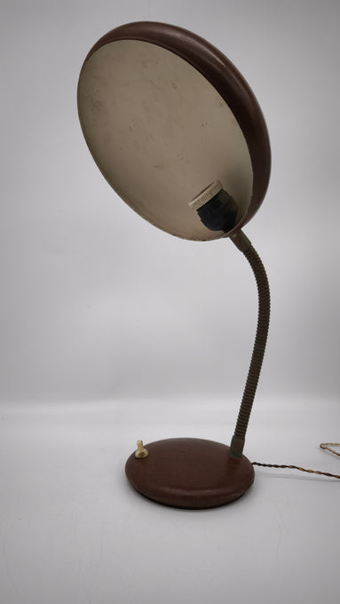 89021 Lampada da tavolo vintage marrone in ferro