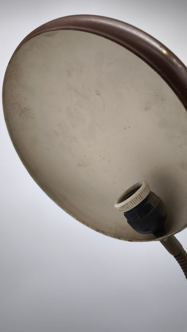 89021 Lampada da tavolo vintage marrone in ferro