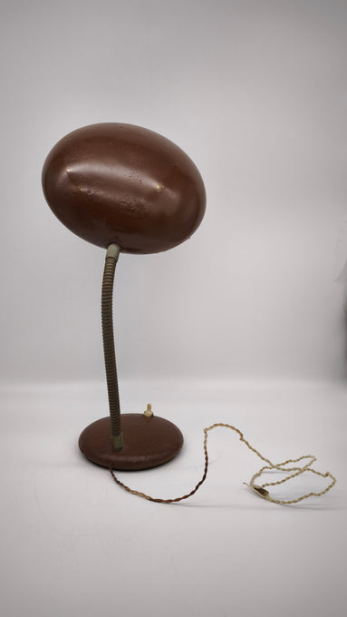 89021 Lampada da tavolo vintage marrone in ferro