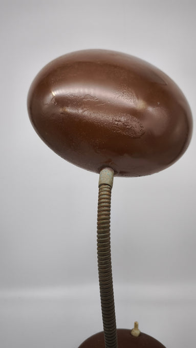 89021 Lampada da tavolo vintage marrone in ferro