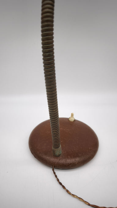 89021 Lampada da tavolo vintage marrone in ferro