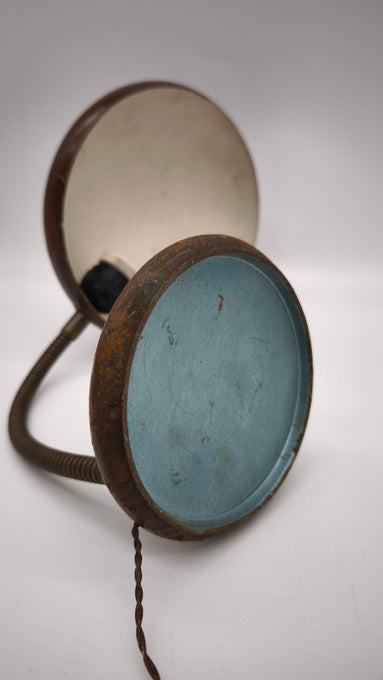 89021 Lampada da tavolo vintage marrone in ferro