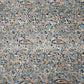 89282 Tappeto in fibra naturale base celeste con decorazione a motivo floreale 130cm x 210cm