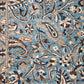 89282 Tappeto in fibra naturale base celeste con decorazione a motivo floreale 130cm x 210cm