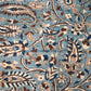 89282 Tappeto in fibra naturale base celeste con decorazione a motivo floreale 130cm x 210cm