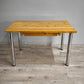 89283 Tavolo con base in alluminio e piano in legno