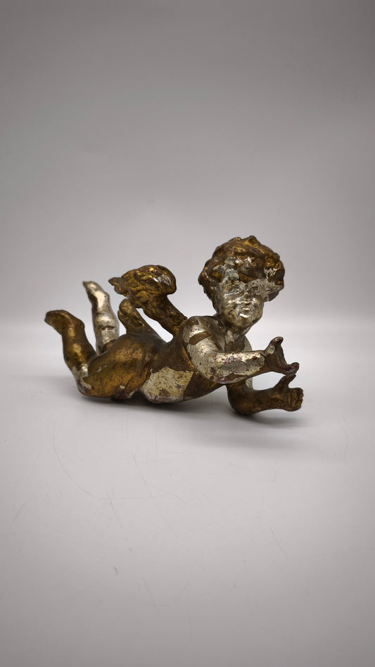 89362 Statuina angioletto in metallo