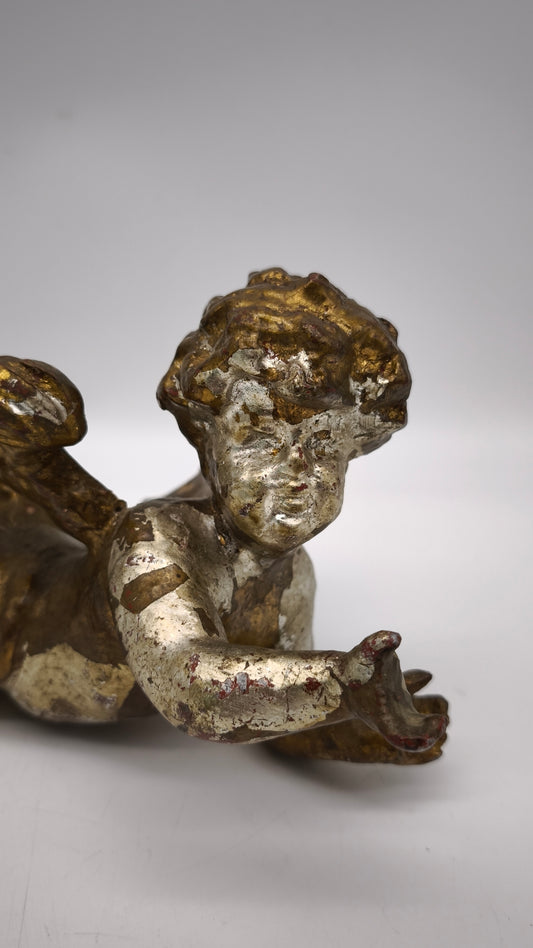 89362 Statuina angioletto in metallo