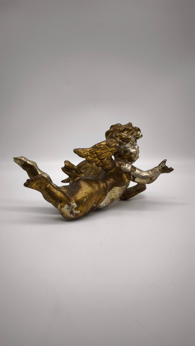 89362 Statuina angioletto in metallo