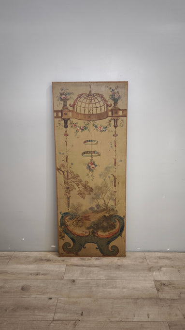 89390 Pannello dipinto con cornice in legno