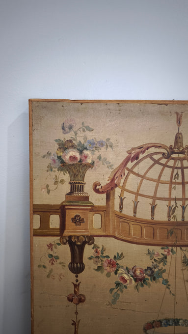 89390 Pannello dipinto con cornice in legno