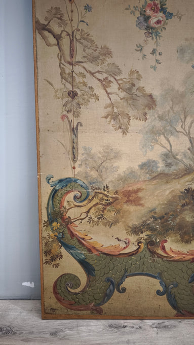 89390 Pannello dipinto con cornice in legno