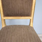 89392 Sedia con struttura in legno dorato e stoffa marrone