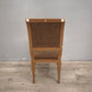 89392 Sedia con struttura in legno dorato e stoffa marrone