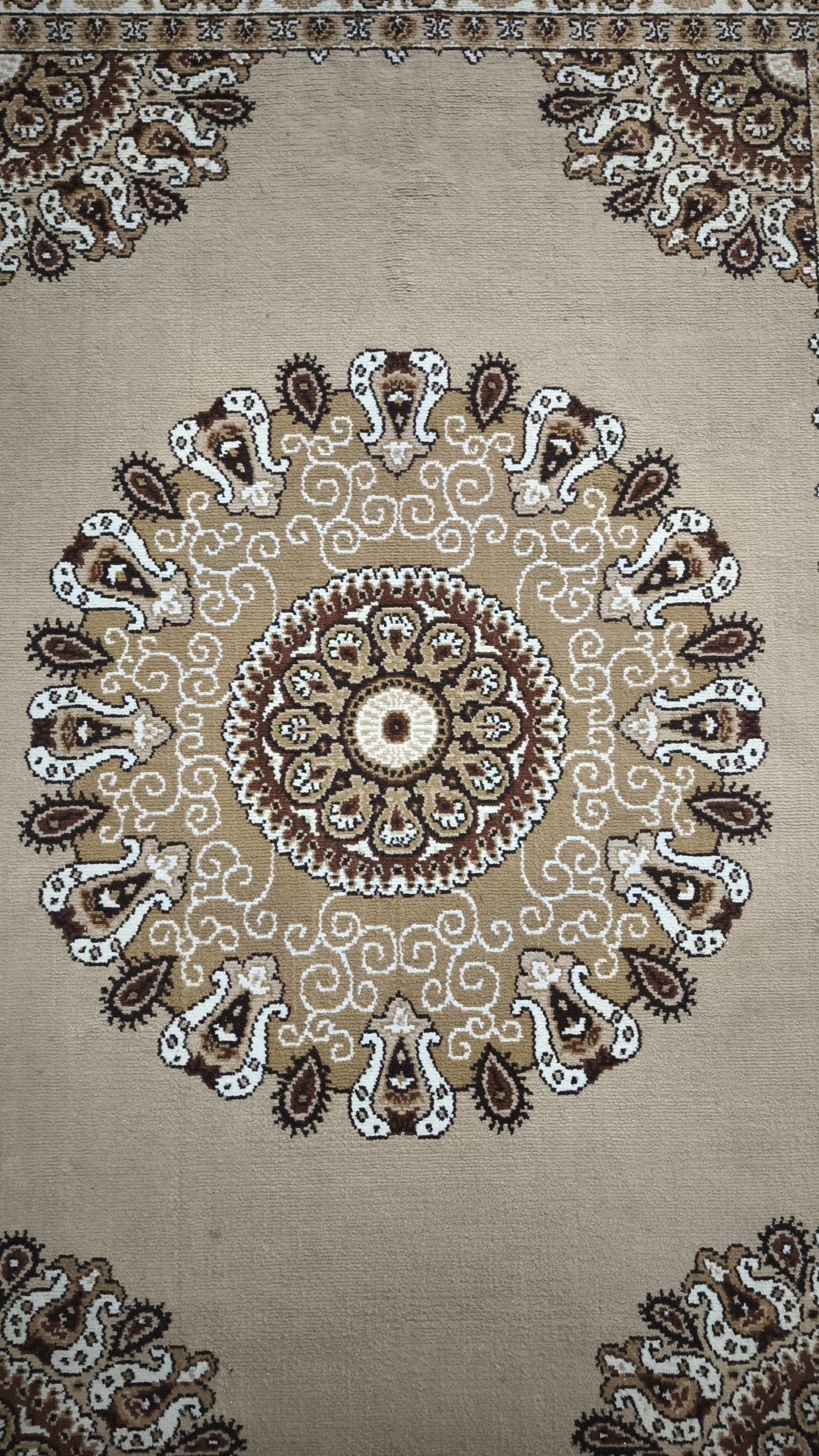 89443 Tappeto in fibra naturale beige e marrone 145cm x 220cm