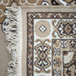 89443 Tappeto in fibra naturale beige e marrone 145cm x 220cm