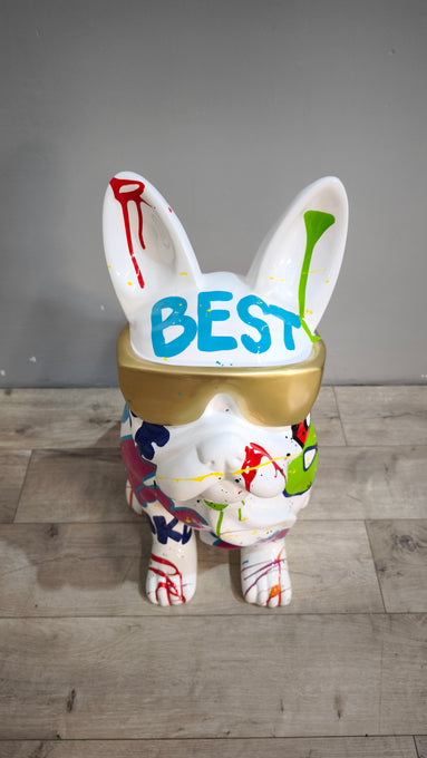 89605 Statua in resina Bulldog Writer