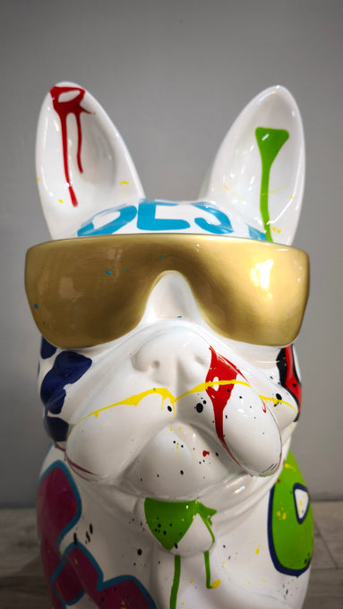 89605 Statua in resina Bulldog Writer