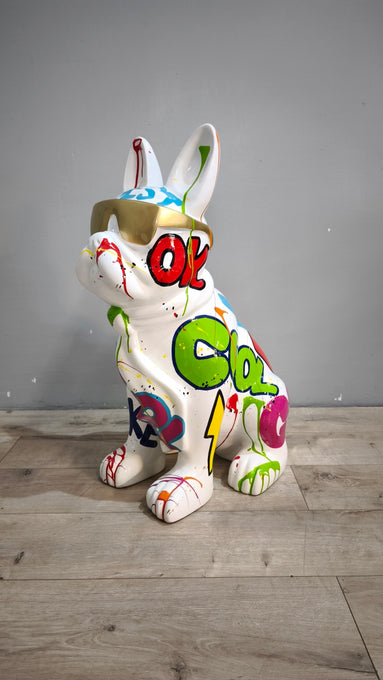 89605 Statua in resina Bulldog Writer