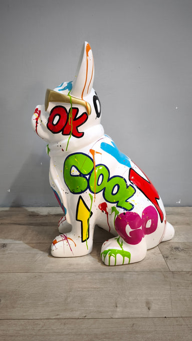 89605 Statua in resina Bulldog Writer