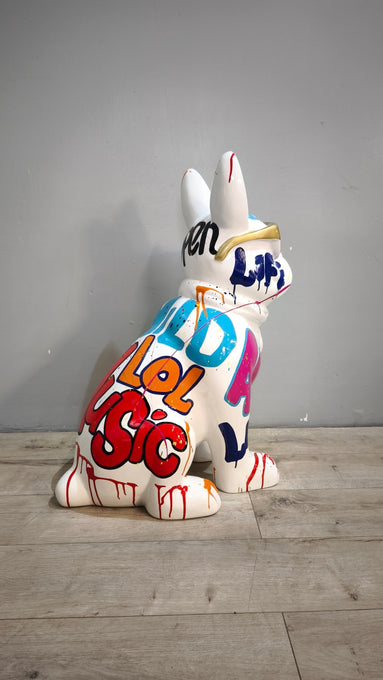 89605 Statua in resina Bulldog Writer