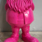 89618 Statua in resina gnomo dipinto rosa
