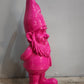 89618 Statua in resina gnomo dipinto rosa
