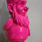 89618 Statua in resina gnomo dipinto rosa