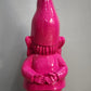 89618 Statua in resina gnomo dipinto rosa