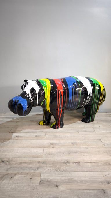 89615 Statua in resina ippopotamo