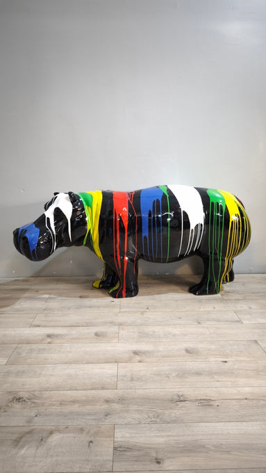 89615 Statua in resina ippopotamo