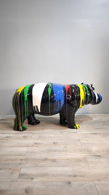 89615 Statua in resina ippopotamo