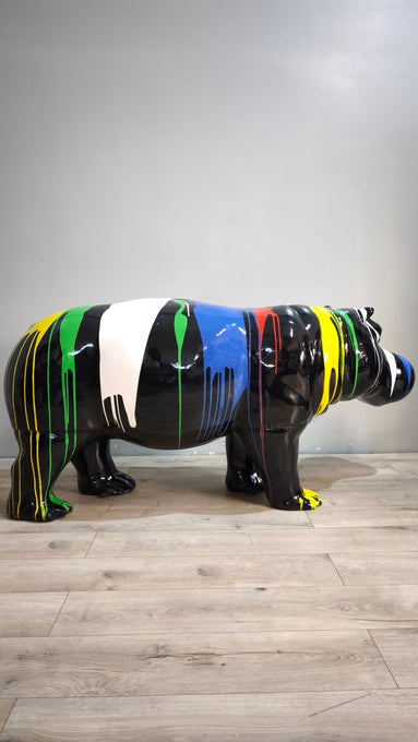 89615 Statua in resina ippopotamo