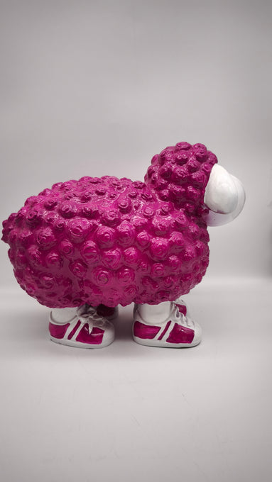 89624 Statua in resina pecora viola