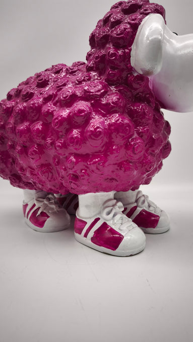 89624 Statua in resina pecora viola