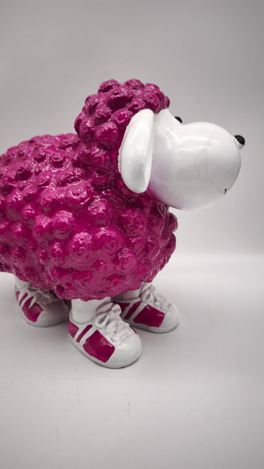 89624 Statua in resina pecora viola