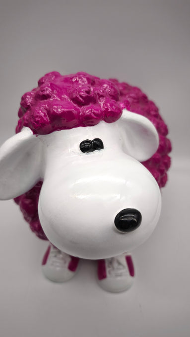 89624 Statua in resina pecora viola