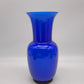 89588 Vaso Opalino in vetro di Murano blu mare e lattimo firmato Venini 2000